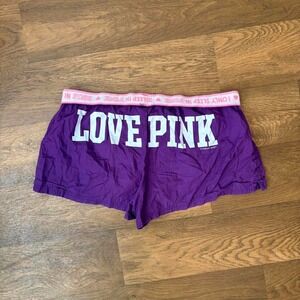 Y2K Mall Core Glam Authentic Victoria Secret Love Pink Spell Out Short Shorts